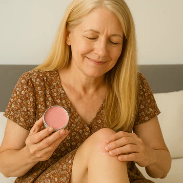 Massage a small amount into legs, feet, or ankles