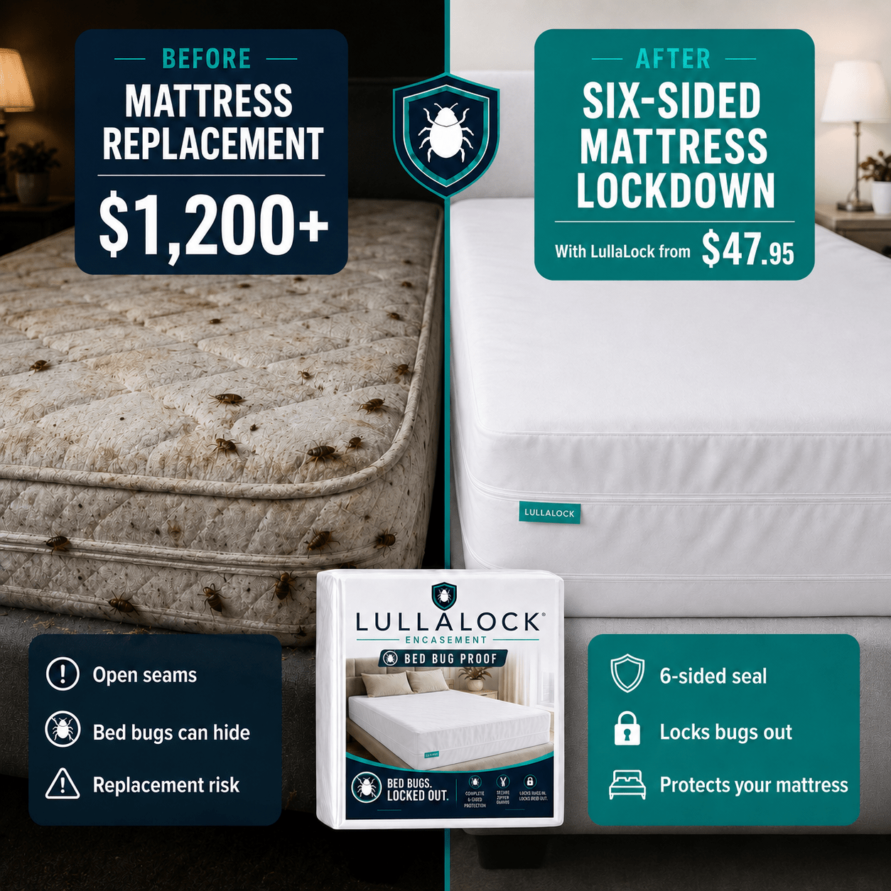 LullaLock Mattress Encasement - Lulla